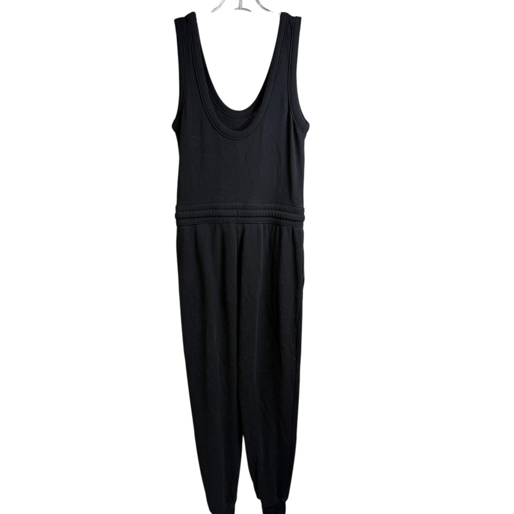 Everlane Jumpsuit Womens XS Black Organic Cotton Sleeveless Jogger Scoop Neck - Picture 5 of 8